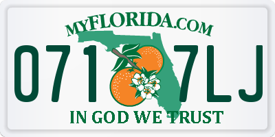 FL license plate 0717LJ