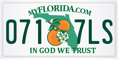 FL license plate 0717LS