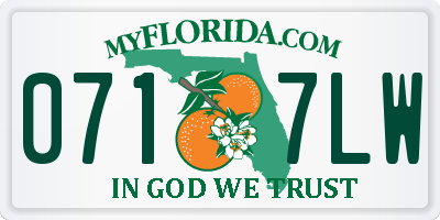 FL license plate 0717LW