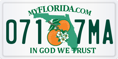 FL license plate 0717MA