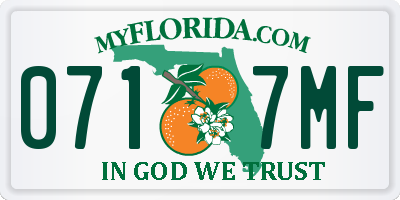 FL license plate 0717MF