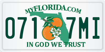 FL license plate 0717MI