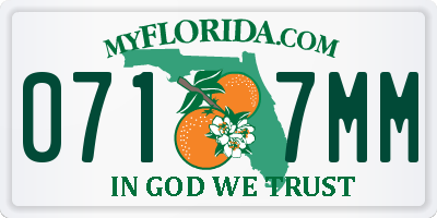 FL license plate 0717MM