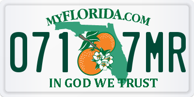 FL license plate 0717MR