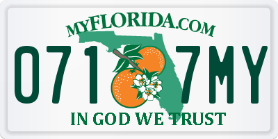 FL license plate 0717MY
