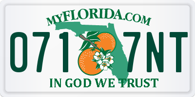 FL license plate 0717NT