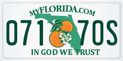 FL license plate 0717OS