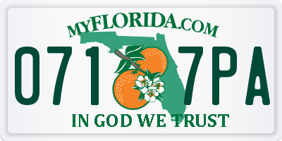FL license plate 0717PA