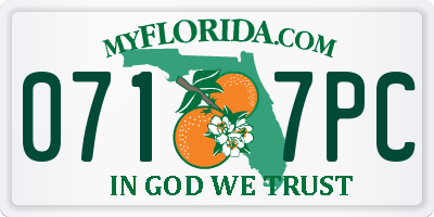 FL license plate 0717PC