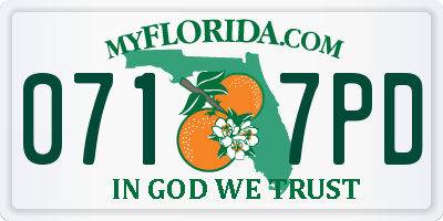 FL license plate 0717PD