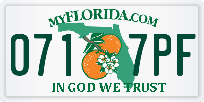 FL license plate 0717PF