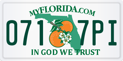 FL license plate 0717PI