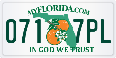 FL license plate 0717PL