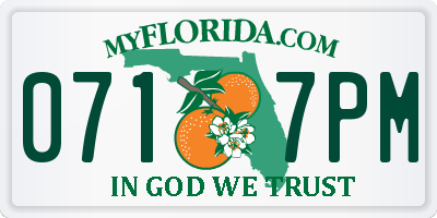 FL license plate 0717PM