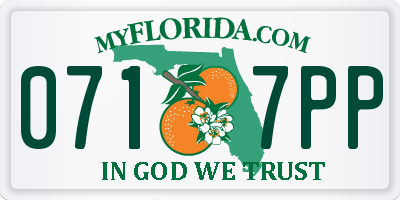 FL license plate 0717PP