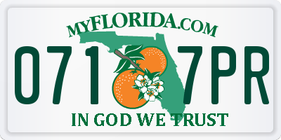 FL license plate 0717PR