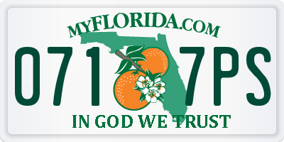 FL license plate 0717PS