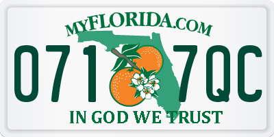 FL license plate 0717QC