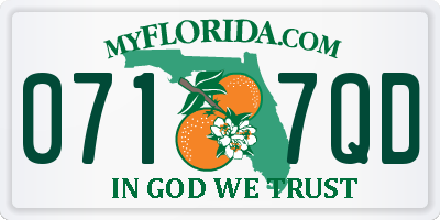 FL license plate 0717QD