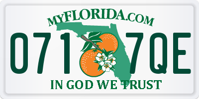 FL license plate 0717QE
