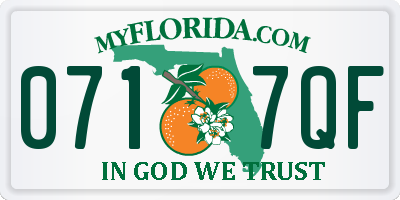 FL license plate 0717QF