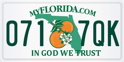 FL license plate 0717QK