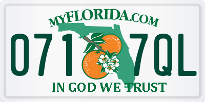 FL license plate 0717QL