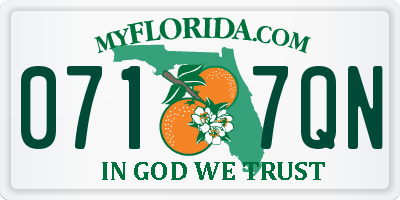 FL license plate 0717QN