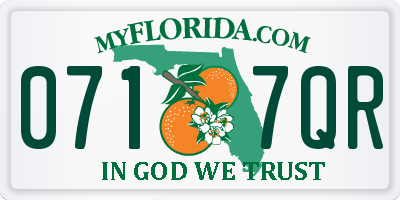 FL license plate 0717QR