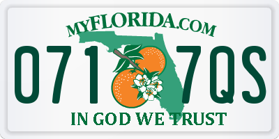 FL license plate 0717QS