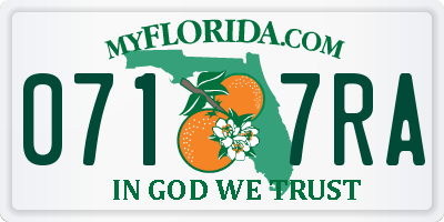 FL license plate 0717RA