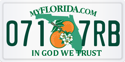 FL license plate 0717RB