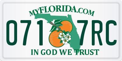 FL license plate 0717RC