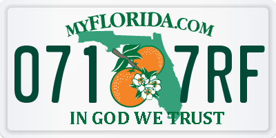 FL license plate 0717RF
