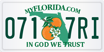 FL license plate 0717RI