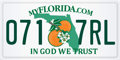 FL license plate 0717RL