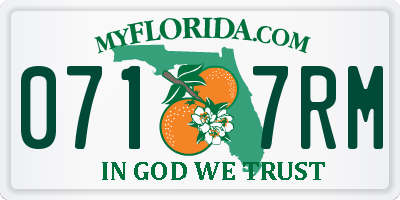 FL license plate 0717RM