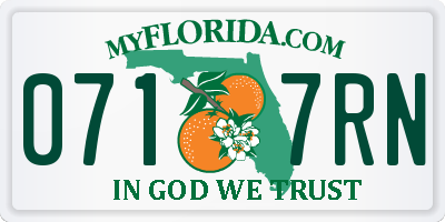 FL license plate 0717RN