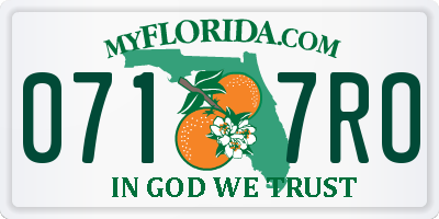 FL license plate 0717RO