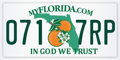 FL license plate 0717RP