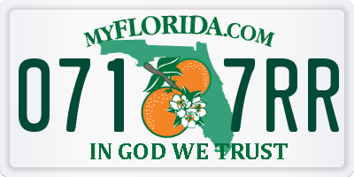 FL license plate 0717RR