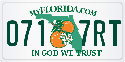 FL license plate 0717RT
