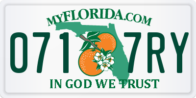 FL license plate 0717RY