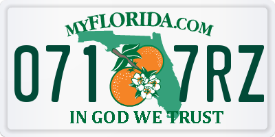 FL license plate 0717RZ