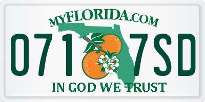 FL license plate 0717SD