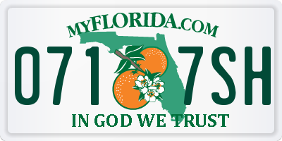 FL license plate 0717SH