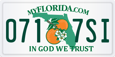 FL license plate 0717SI