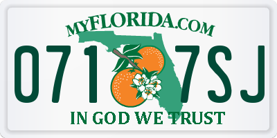 FL license plate 0717SJ