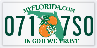 FL license plate 0717SO