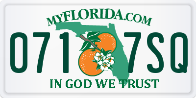 FL license plate 0717SQ